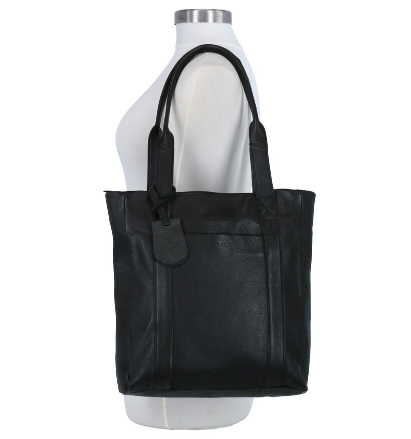 Burkely Just Jackie Zwarte Shopper in leer (273339)