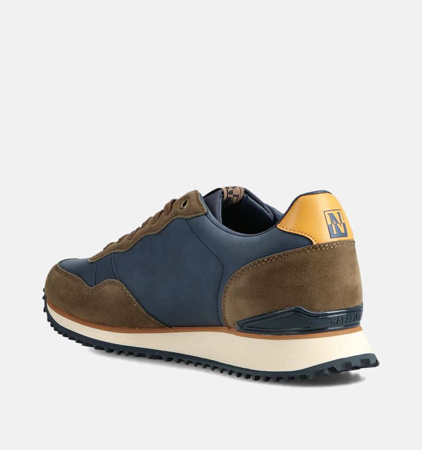 Napapijri Cosmos Blauwe/Groene Veterschoenen voor heren (362611) - geschikt voor steunzolen