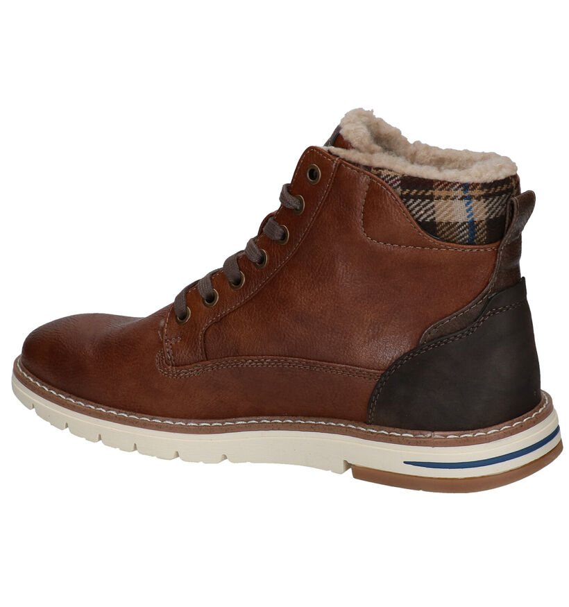 Mustang Chaussures hautes en Cognac en simili cuir (298241)