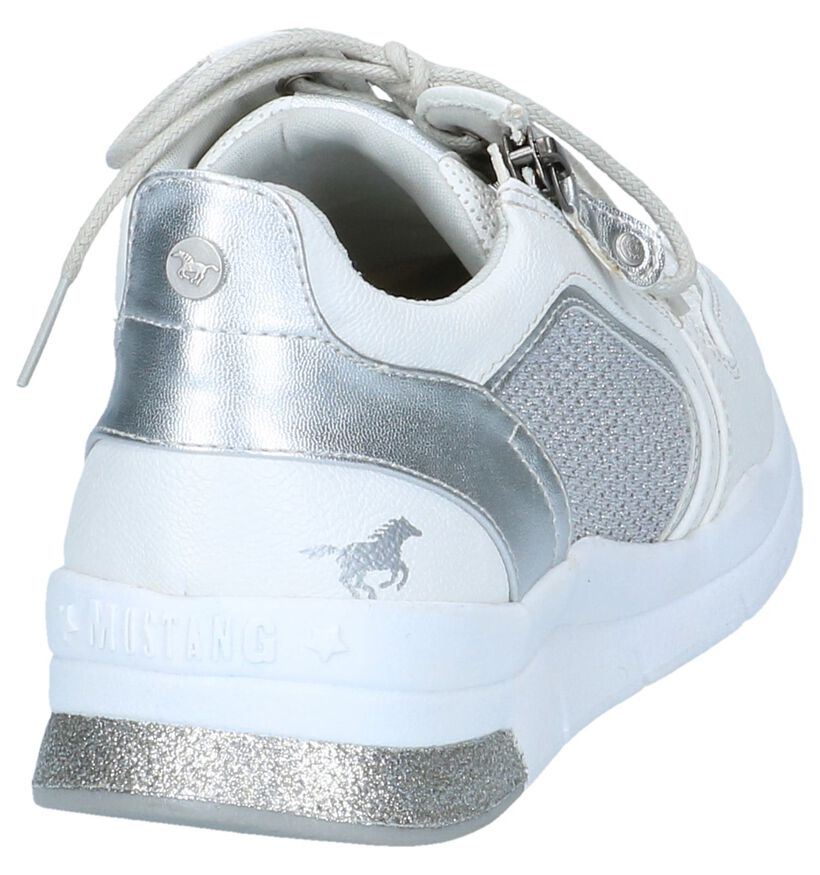 Witte Sneakers Mustang in kunstleer (246229)