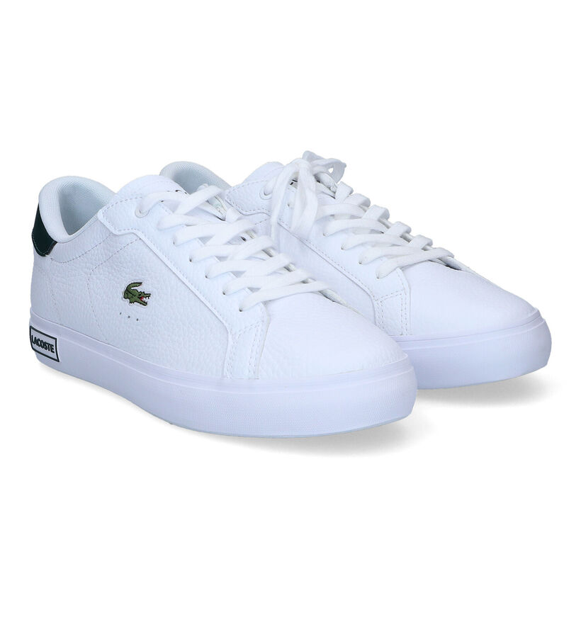 Lacoste Powercourt Witte Sneakers in leer (305636)