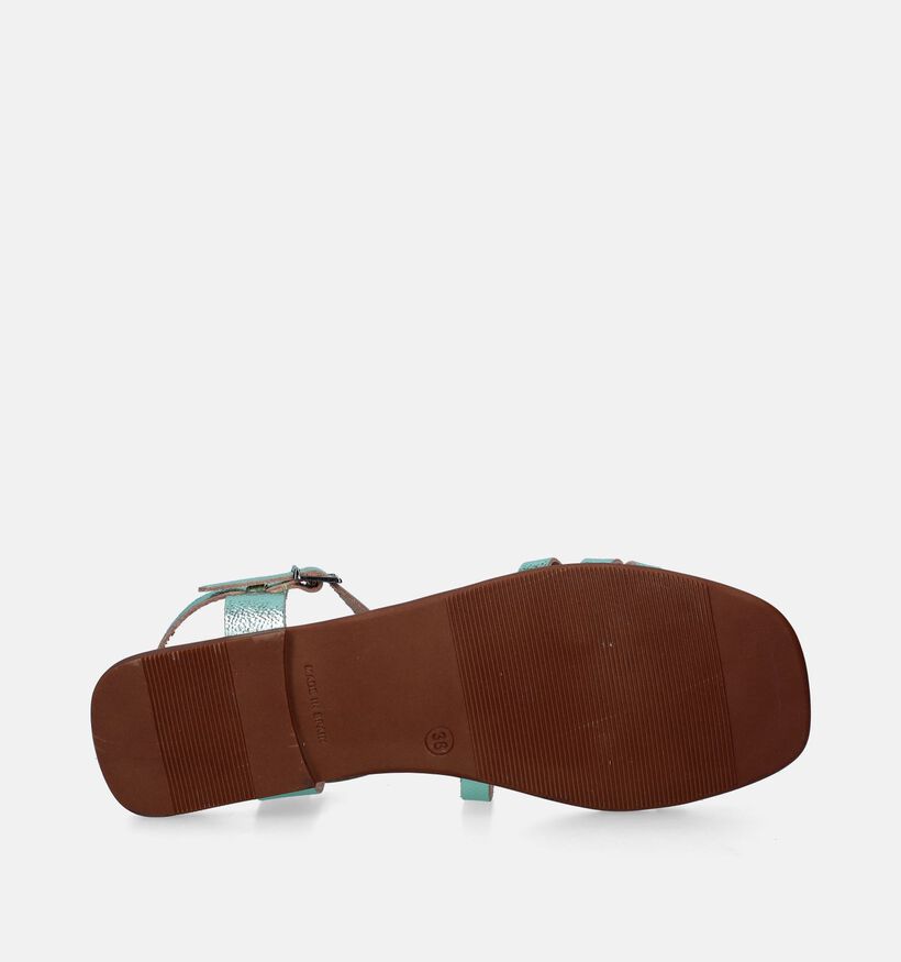 Oh My Sandals Sandales plates en Bleu pour femmes (341918)