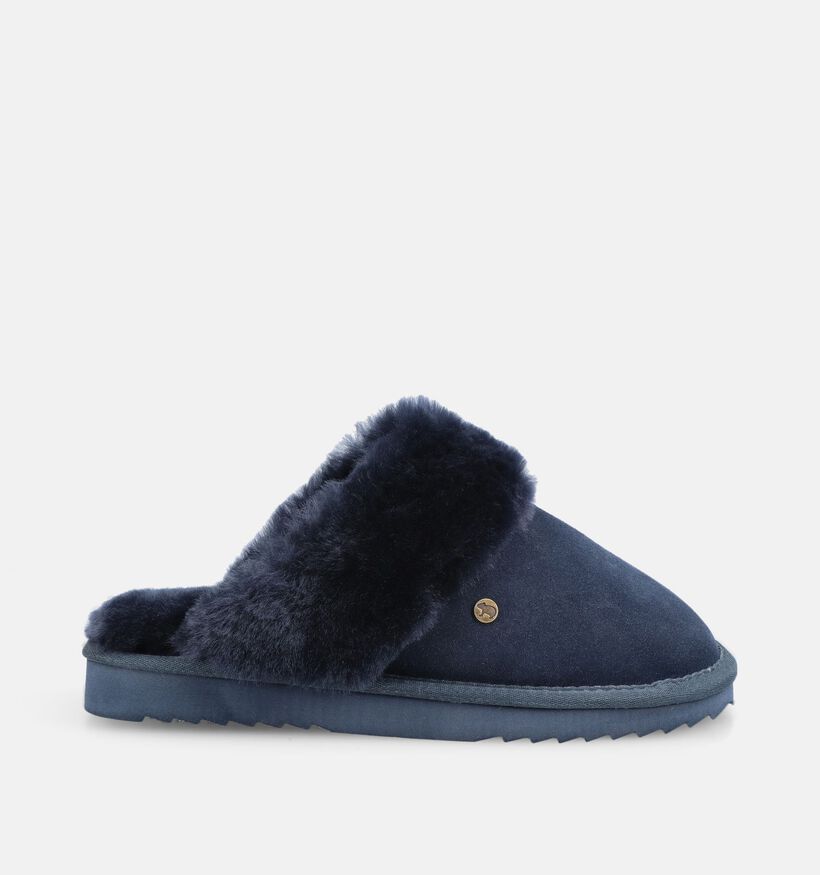Warmbat Flurry Pantoufles ouvertes en Bleu fonc&eacute; pour femmes (379627)