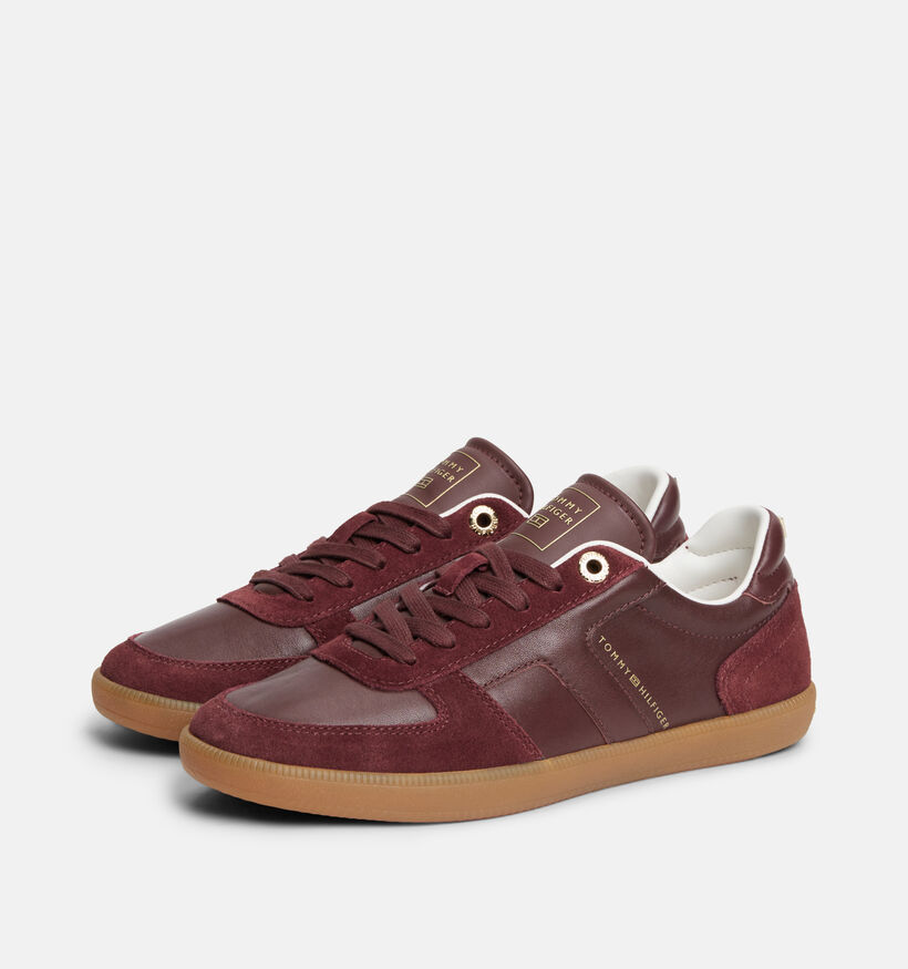 Tommy Hilfiger Tribeca Bordeaux Lage Sneakers voor dames (378105) - geschikt voor steunzolen