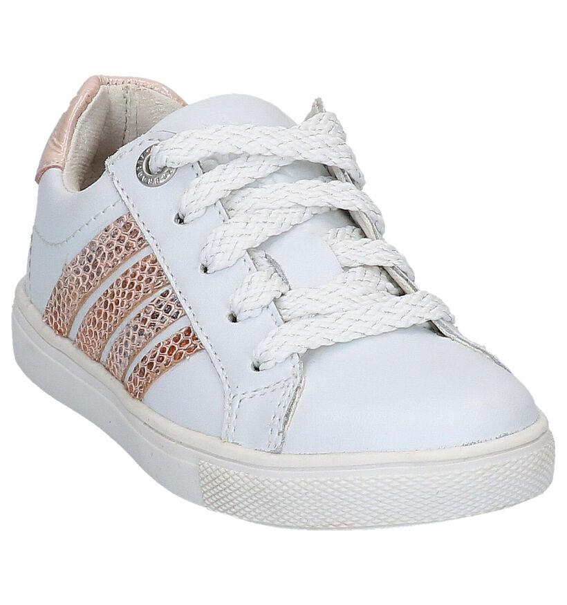 Braqeez Baskets basses en Blanc en cuir (275288)