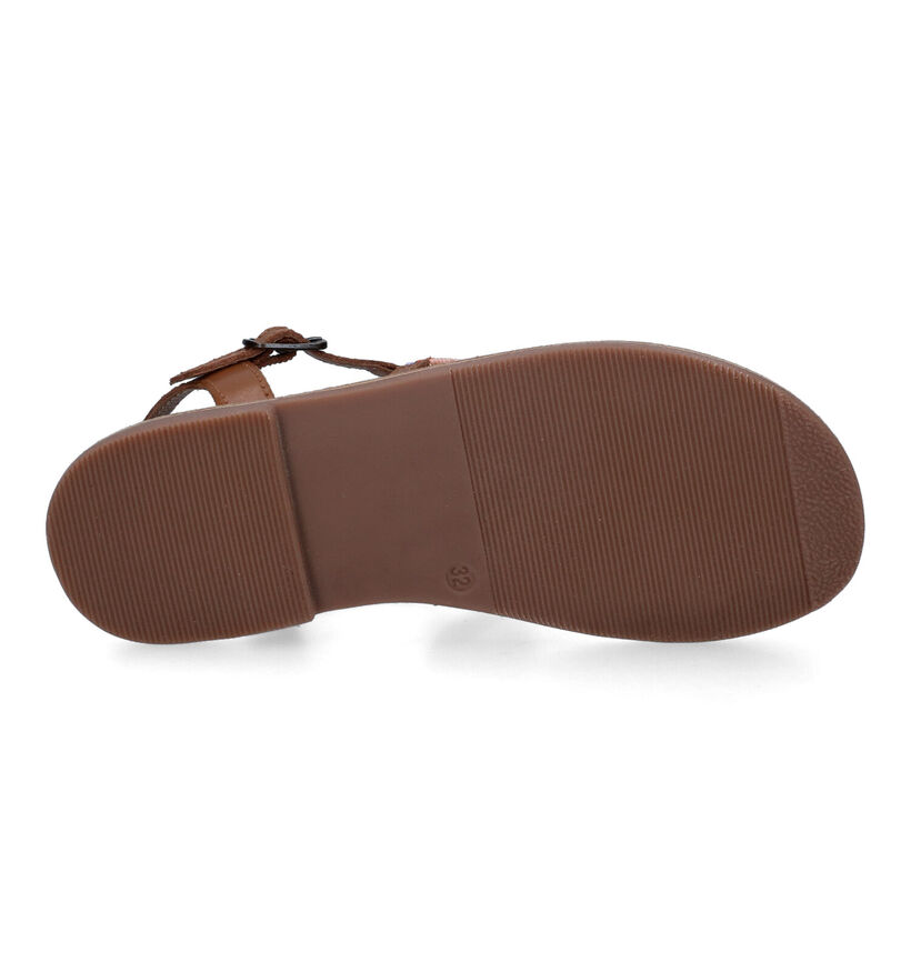 Milo & Mila Sandales en Cognac pour filles (308954)