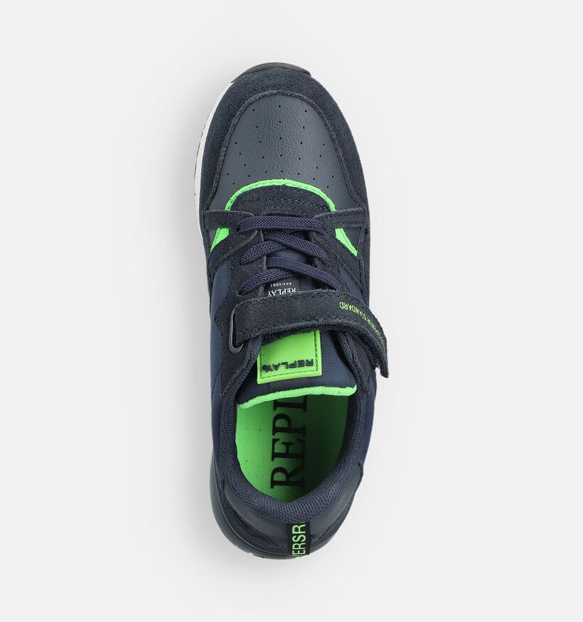 Replay Chaussures à enfiler en Bleu foncé pour filles, garçons (360213) - pour semelles orthopédiques