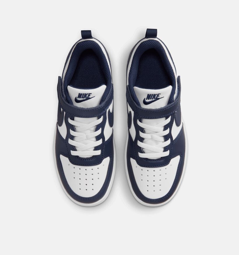 Nike Court Borough Baskets basses en Blanc pour filles, gar&ccedil;ons (367269) - pour semelles orthop&eacute;diques
