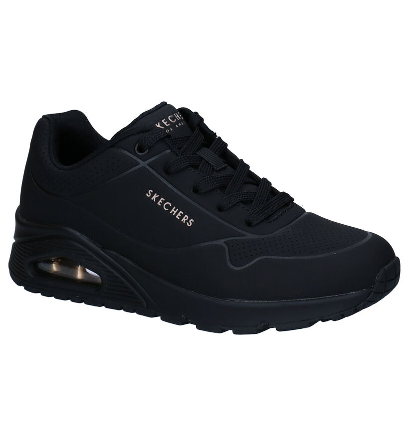 Skechers Stand On Air Baskets sportives en Noir pour femmes (361783) - pour semelles orthopédiques