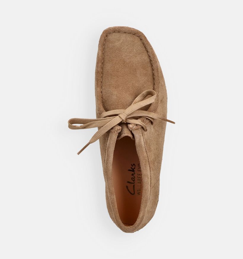 Clarks Wallabee Evosh Beige Veterschoenen voor dames (370562)