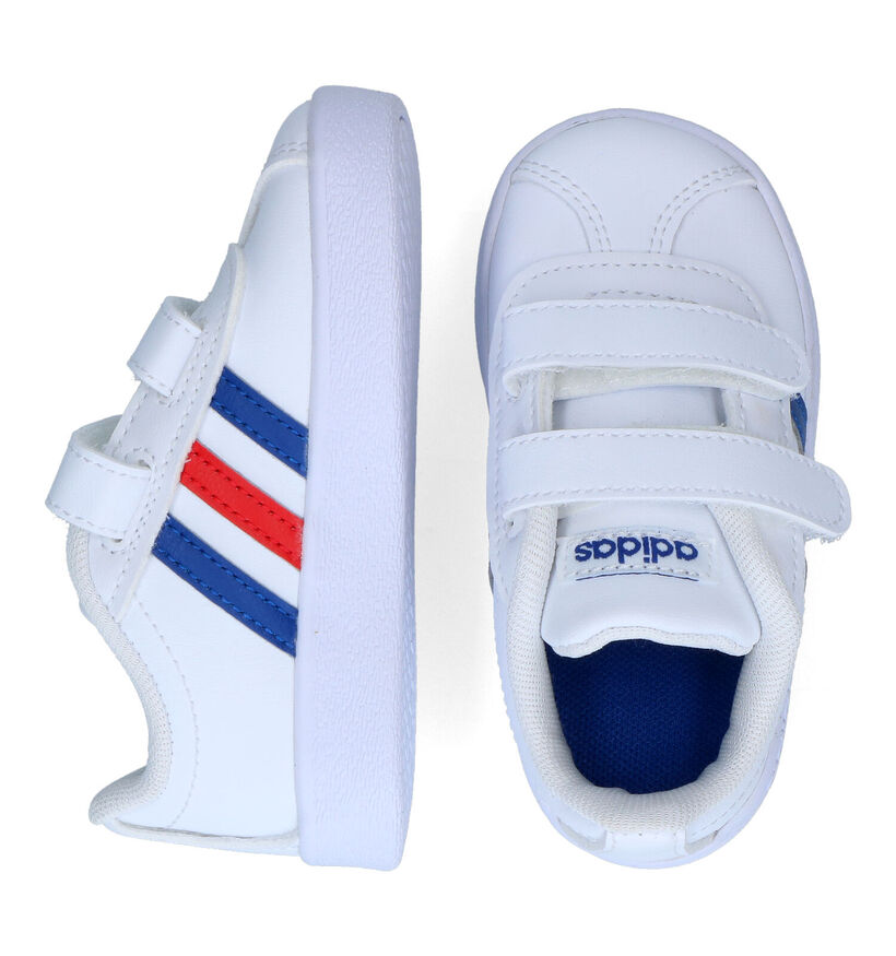 adidas VL Court 2.0 Witte Sneakers in kunstleer (301165)