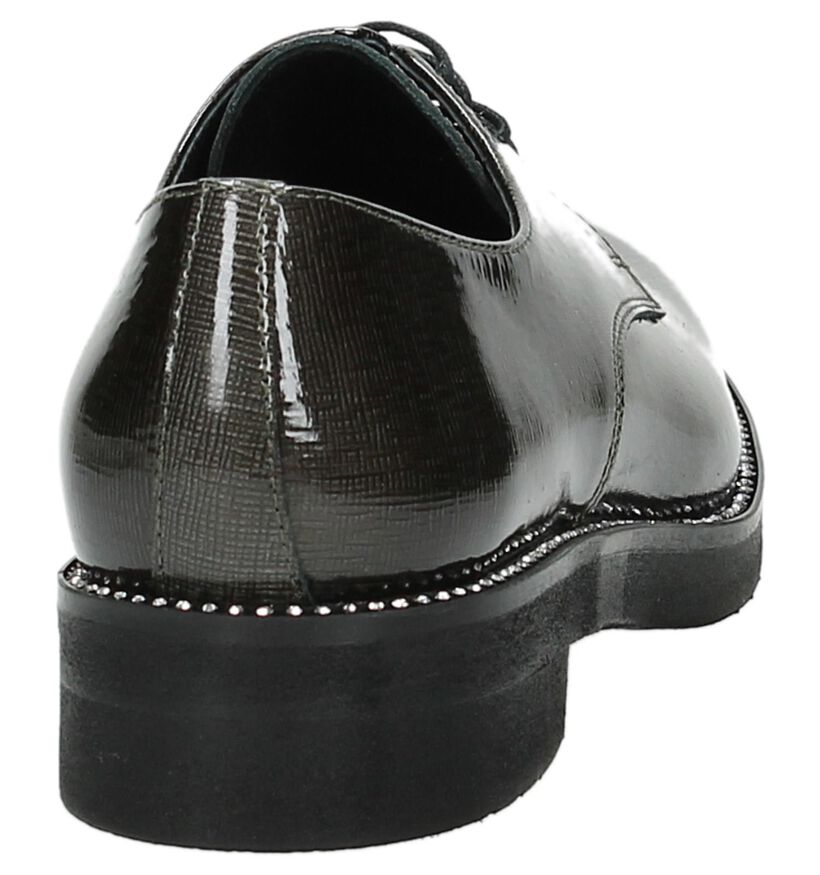 JHay Chaussures à lacets en Gris foncé en cuir (167310)