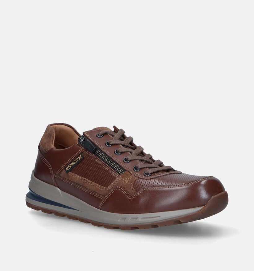 Mephisto Bradley Randy Cognac Veterschoenen voor heren (345982) - geschikt voor steunzolen