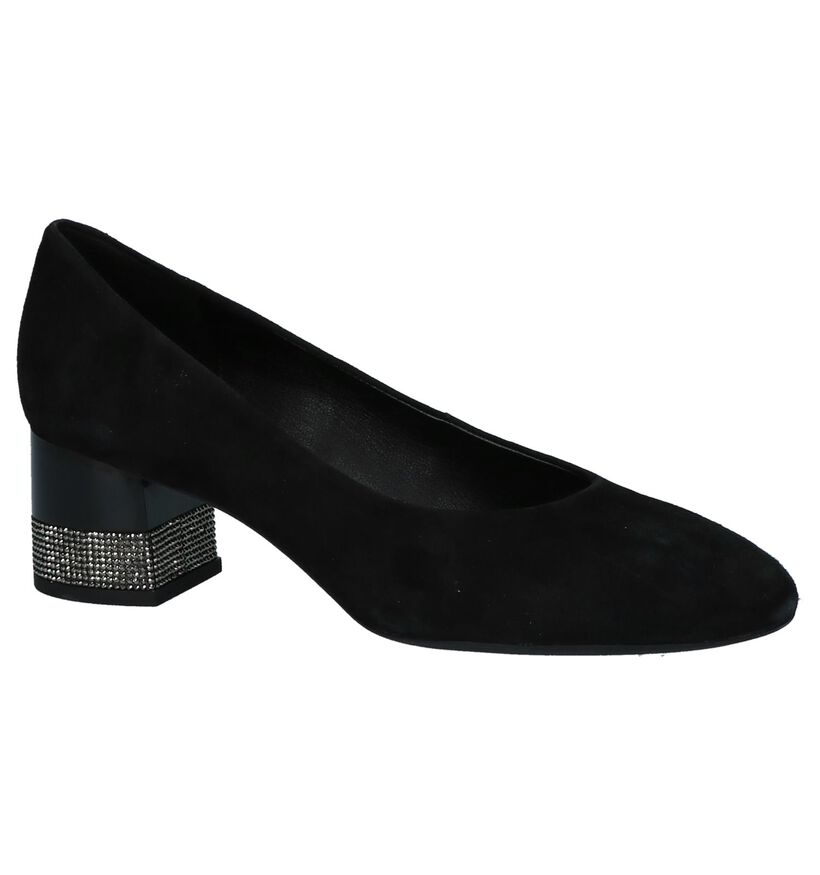 Zwarte Pumps Geox Chloo High in daim (223747)