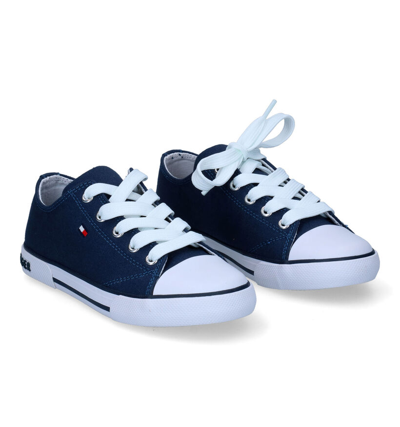 Tommy Hilfiger Baskets basses en Bleu foncé pour garçons (303922)