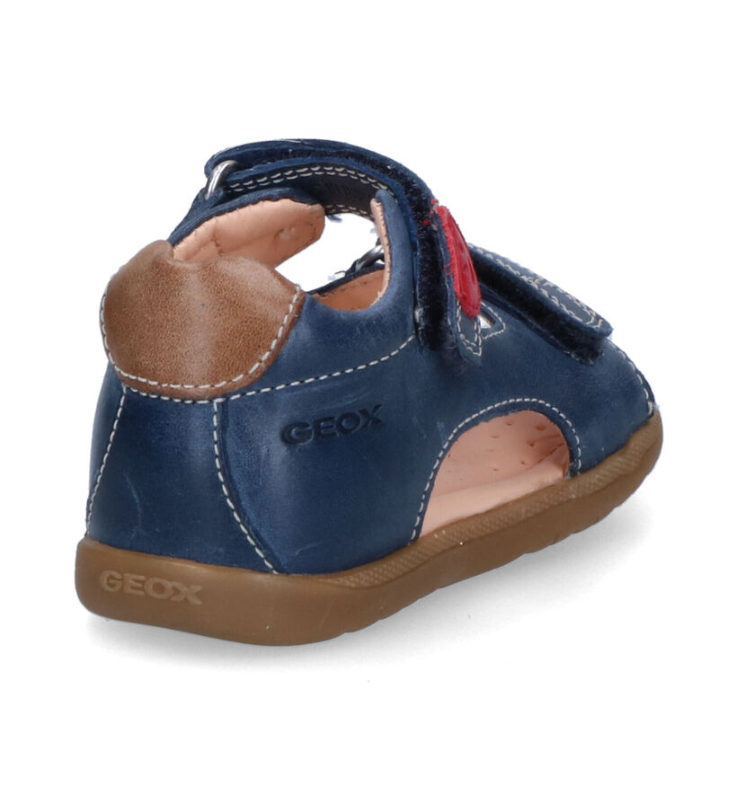 Geox Macchia Sandales en Bleu en cuir (311036)