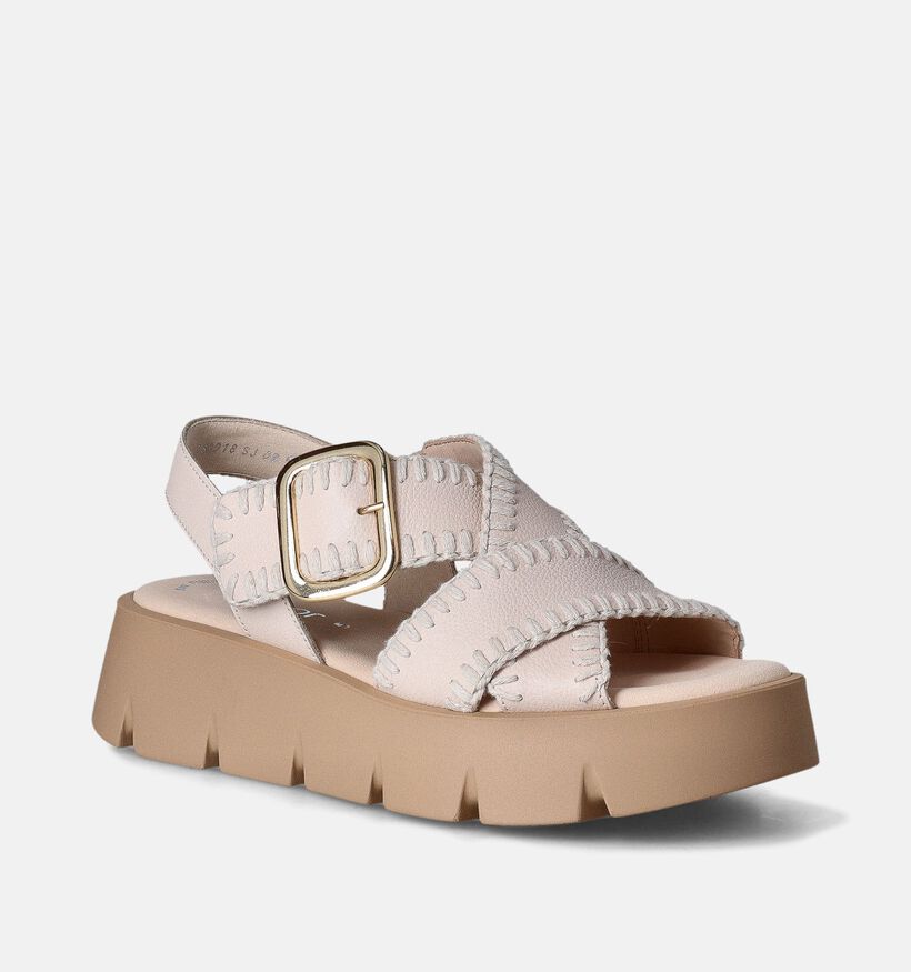 Gabor Best Fitting Sandales avec talon compensé en Beige pour femmes (362394)