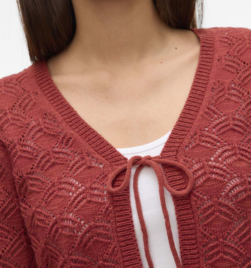 Vero Moda NewVerena Bruine Crochet cardigan voor dames (352151)