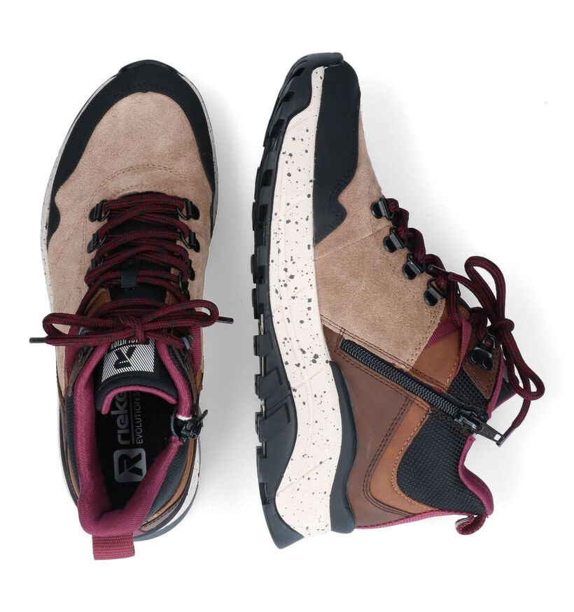 Rieker Chaussures de randonnée en Beige foncé en synthétique (315812)