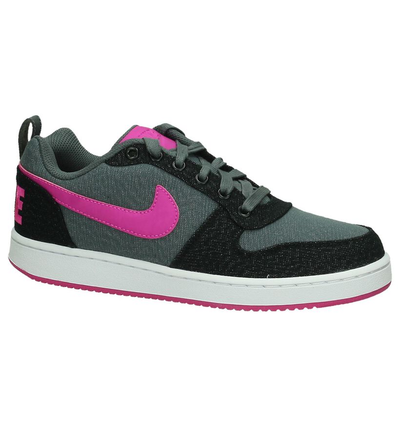 Grijs/Roze Sneaker Nike Court Borough in stof (198247)