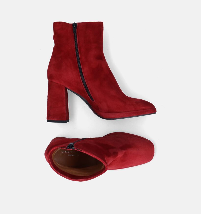 Cristian Daniel Bottines à talons en Rouge foncé pour femmes (317500)