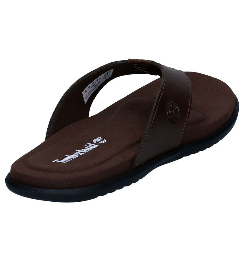 Timberland Kesler Cove Bruine Teenslippers in leer (285953)