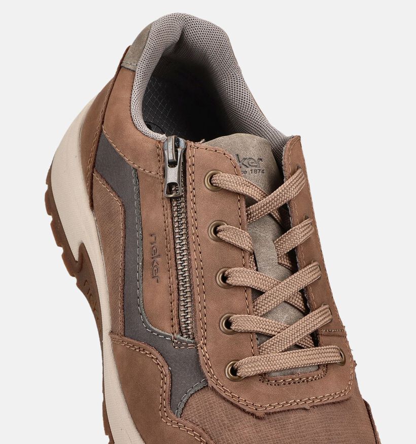 Rieker Bruine Veterschoenen voor heren (367567) - geschikt voor steunzolen