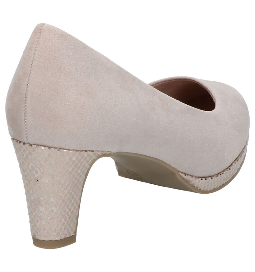 Marco Tozzi Taupe Pumps in stof (270658)