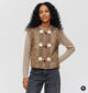 Minuit Douze Gipsy Bruine Mouwloze Vest met Touwsluitingen voor dames (381870)