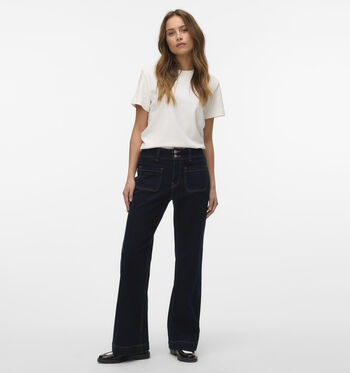 Straight leg jeans blauw L30 Vero Moda Jeans Blauw