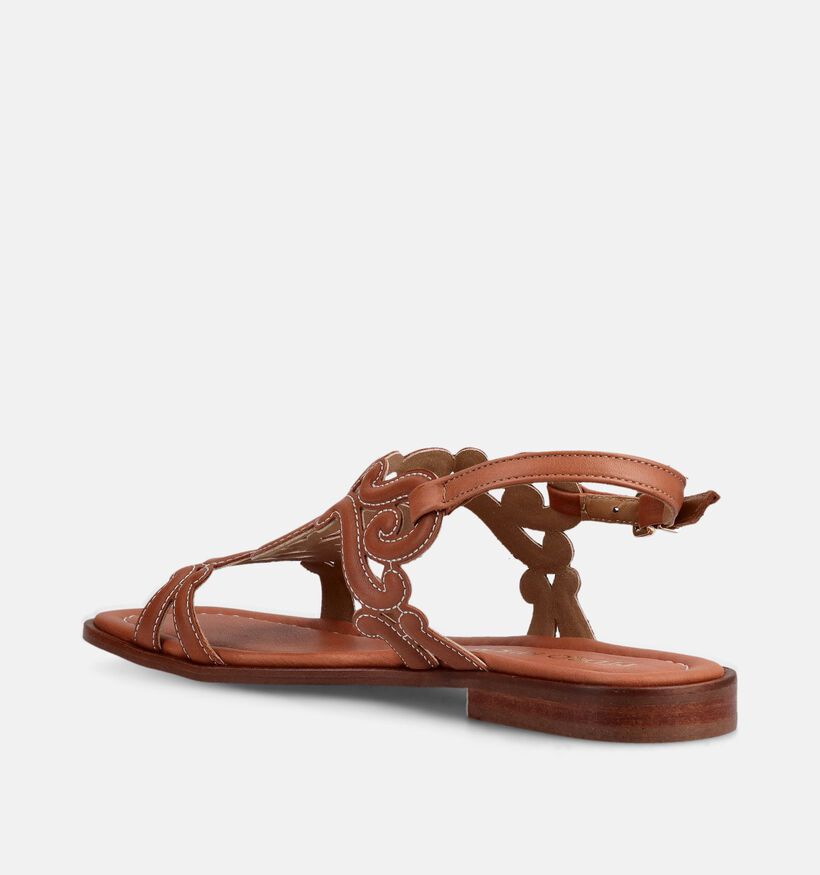 Pedro Miralles Cognac Platte Sandalen voor dames (373633)