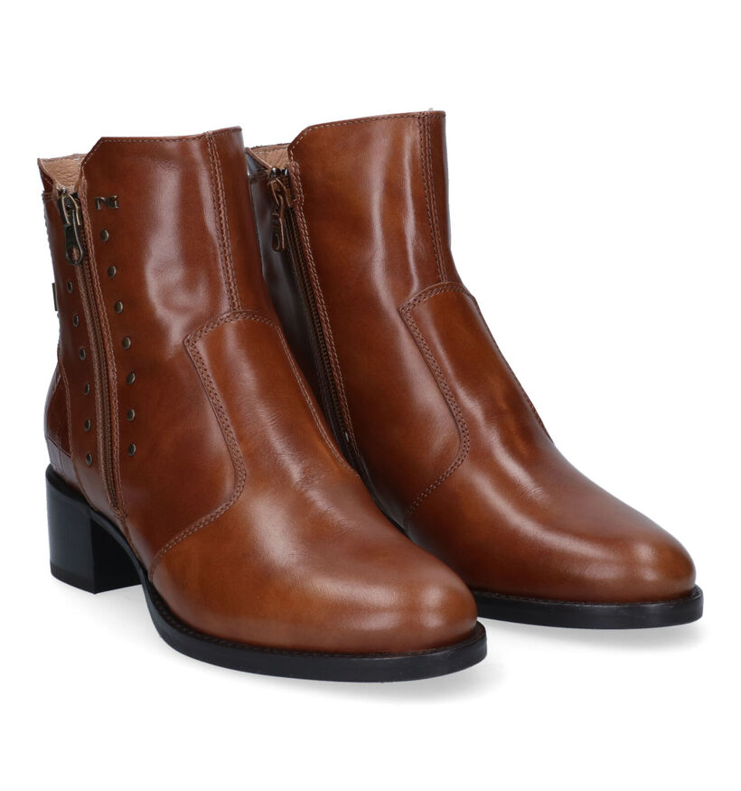 NeroGiardini Bottines à talons en Cognac en cuir (310643)