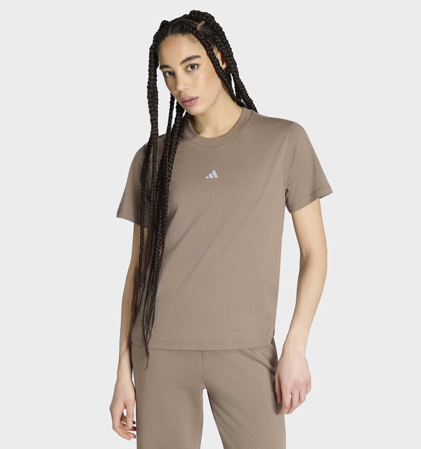 adidas Essentials Bruine T-shirt met Korte Mouwen voor dames (385965)