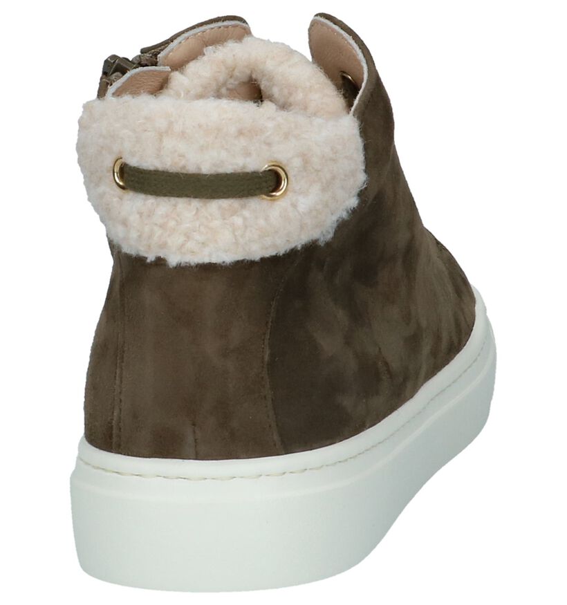 River Woods Baskets hautes en Vert kaki en daim (231763)