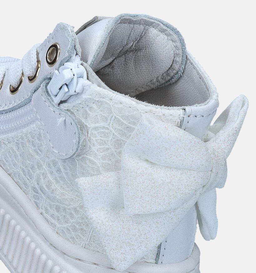 Beberlis Witte Hoge schoenen voor meisjes (355487) - geschikt voor steunzolen