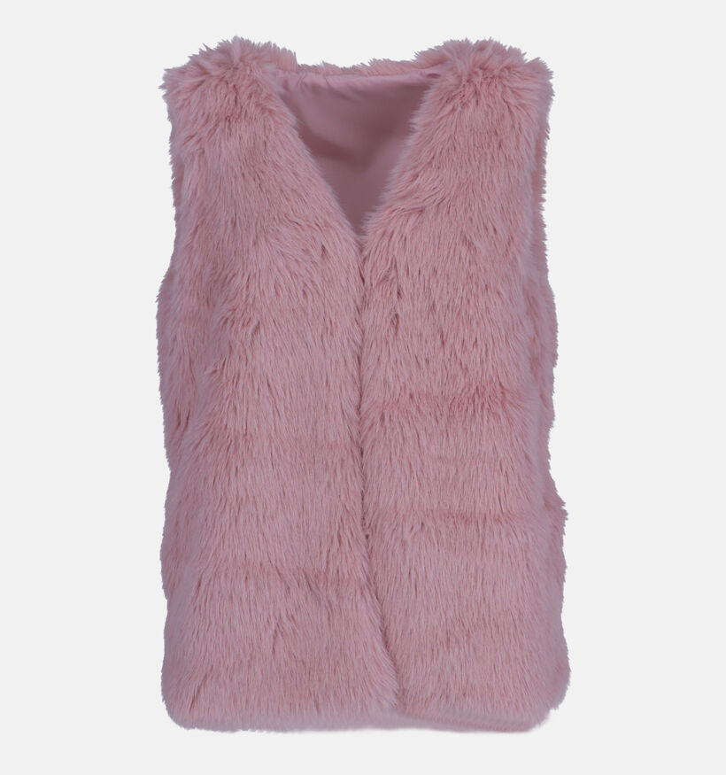 Dolce C. Roze Fluffy Bodywarmer voor dames (358488)