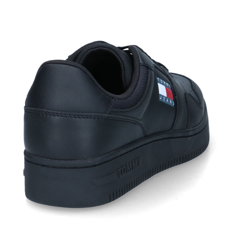 Tommy Hilfiger Retro Zwarte Sneakers in kunstleer (314269)
