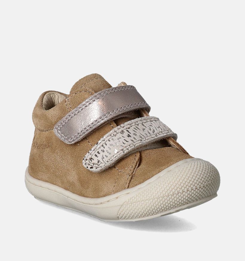 Naturino Corkel Suede Beige Babyschoentjes voor meisjes (359962) - geschikt voor steunzolen