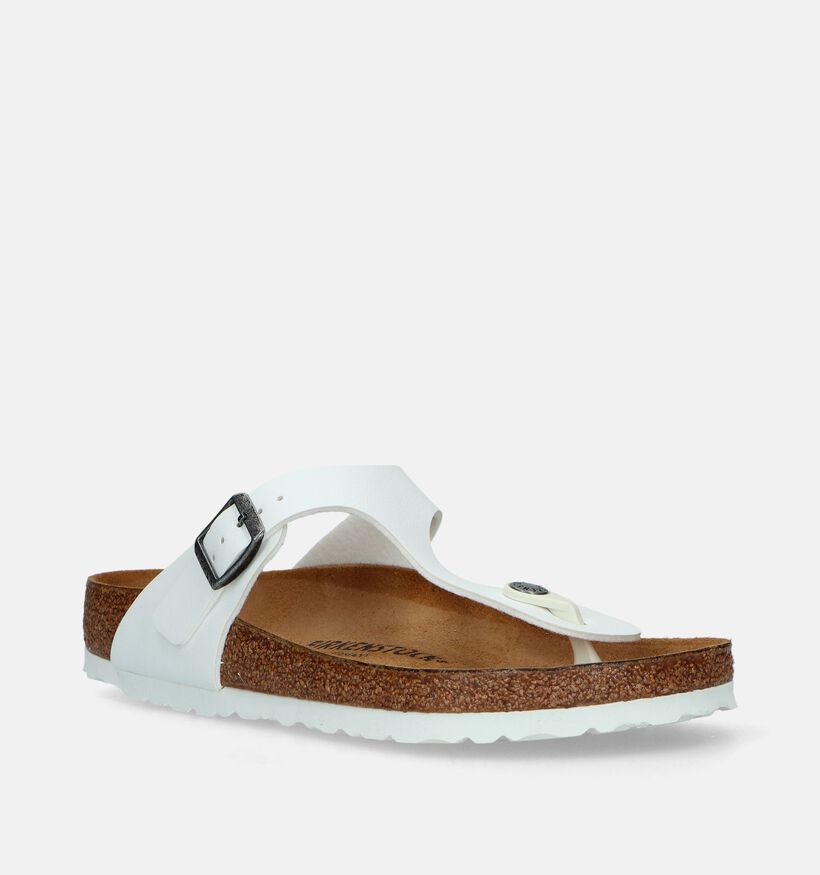 Birkenstock Gizeh Witte Teenslippers voor dames (338059)