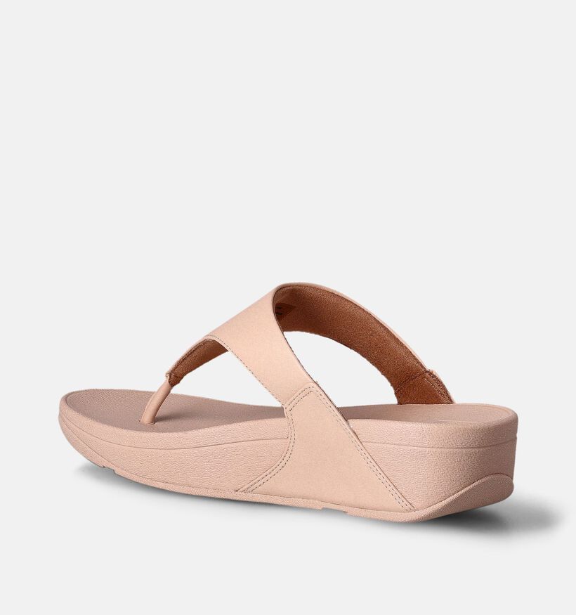 FitFlop Lulu Leather Toepost Roze Teenslippers voor dames (353817)