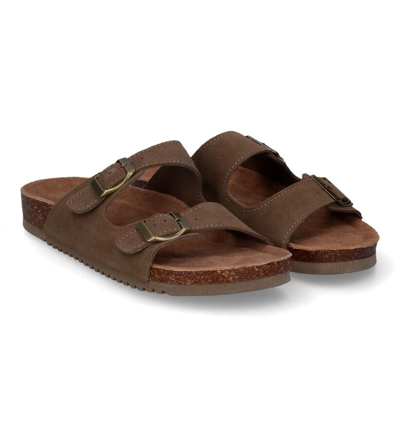 Xti Kaki Slippers in daim (319629)