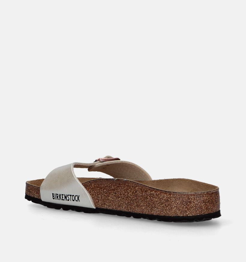 Birkenstock Madrid Birko-Flor Nu-pieds en Écru pour femmes (338046)