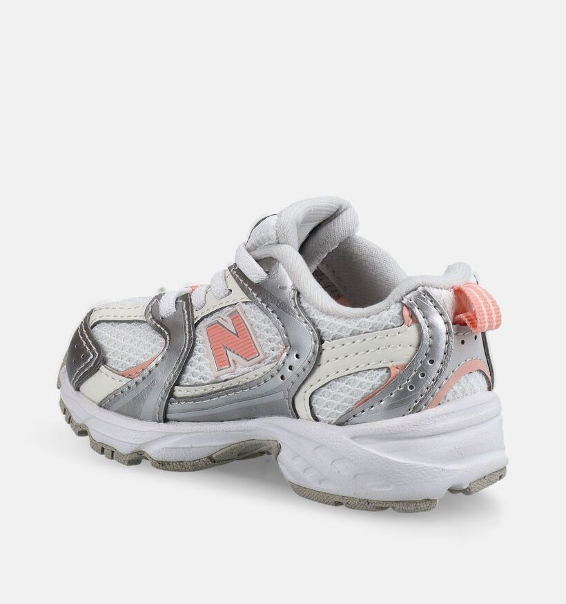 New Balance 530 Zilveren/Roze Sneakers voor meisjes (375227) - geschikt voor steunzolen