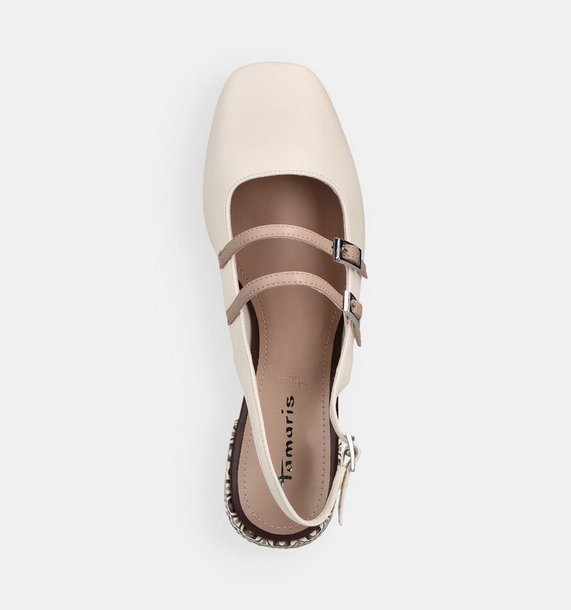 Tamaris Escarpins slingback en &Eacute;cru pour femmes (367689)