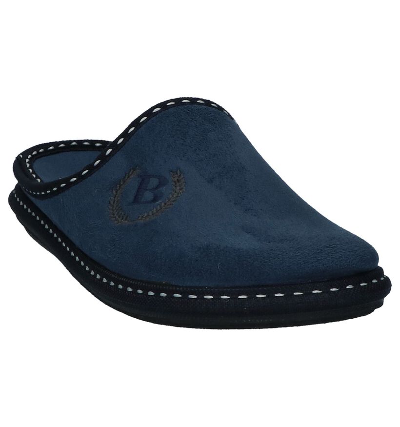 Borgo Sport Donker Blauwe Pantoffels in stof (232767)