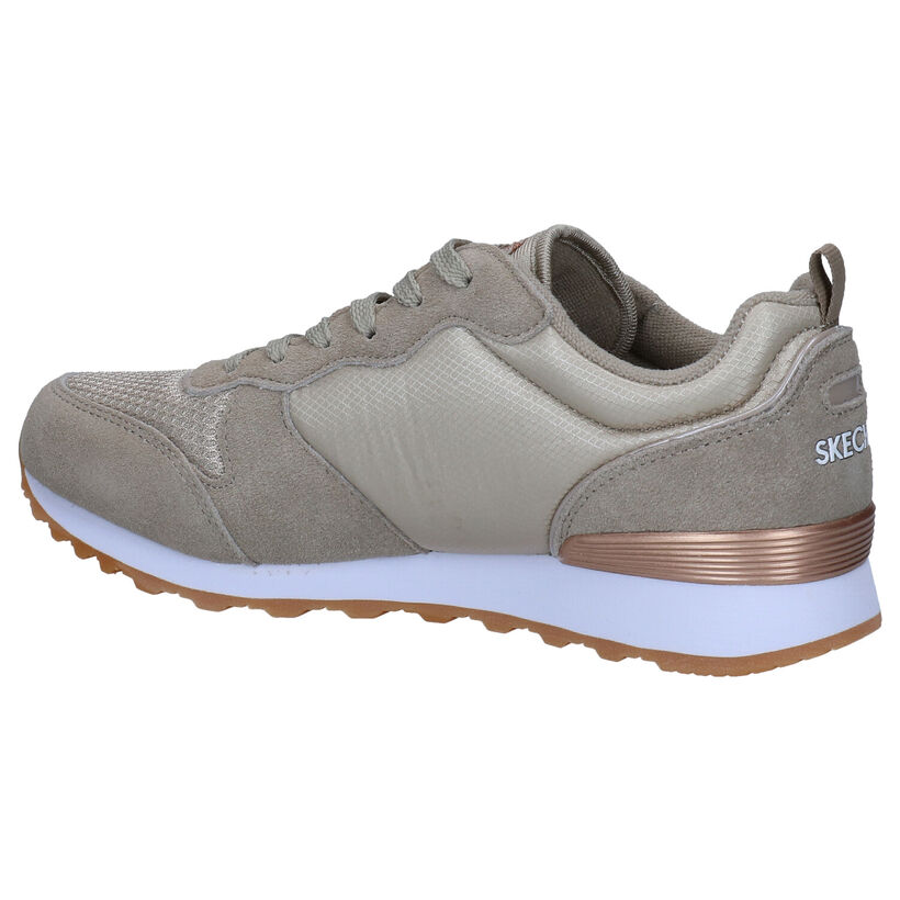 Skechers Gold'n Gurl Blauwe Sneakers in daim (293947)
