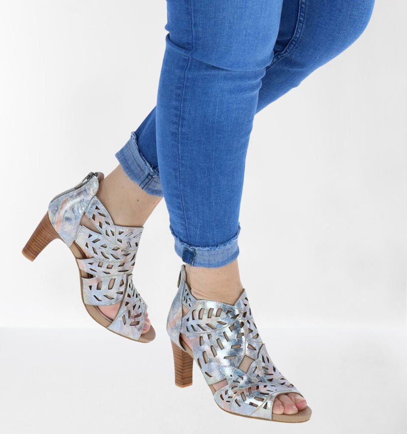 Laura Vita Alcbaneo Blauwe Sandalen in leer (291236)