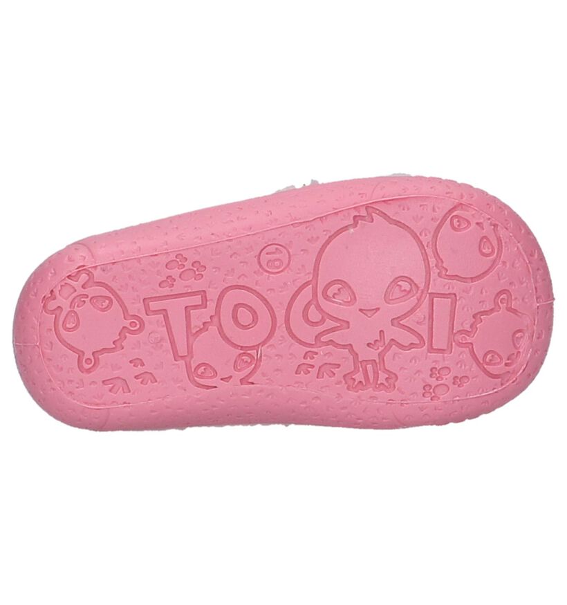 Milo & Mila Pantoufles fermées en Rose clair en textile (224069)