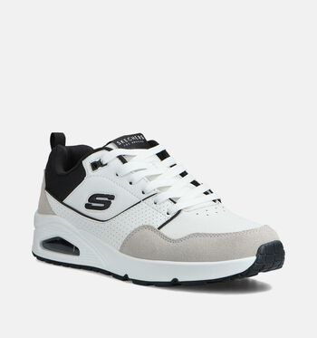 Skechers Memory Foam Baskets Blanc/Marron