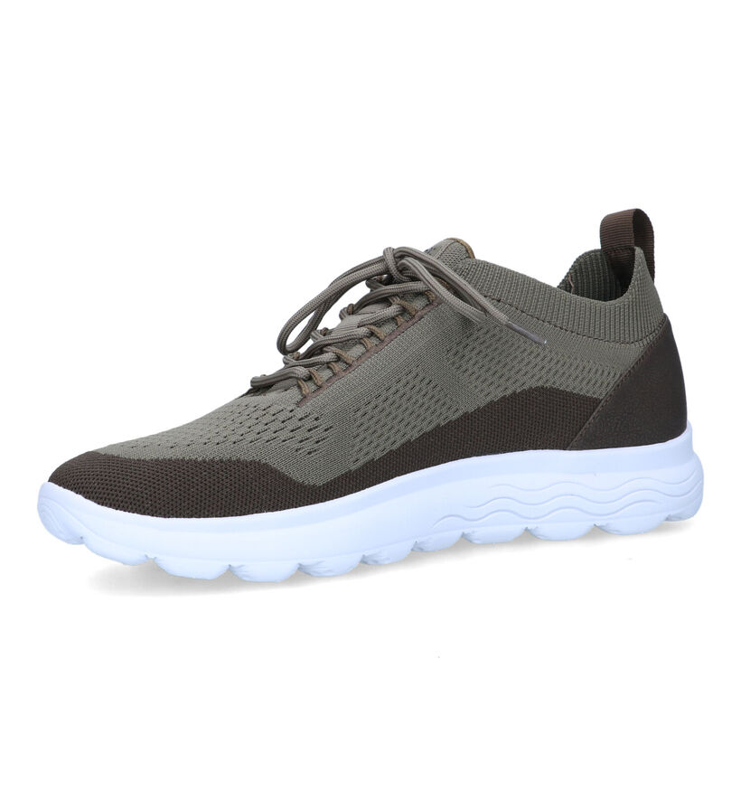 Geox Spherica Baskets en Vert Kaki pour hommes (326715) - pour semelles orthopédiques